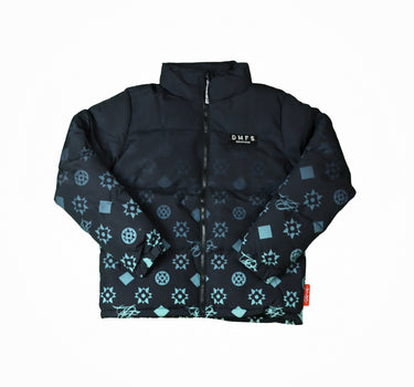 Monogram Puffer Jacket "Blue Fade"