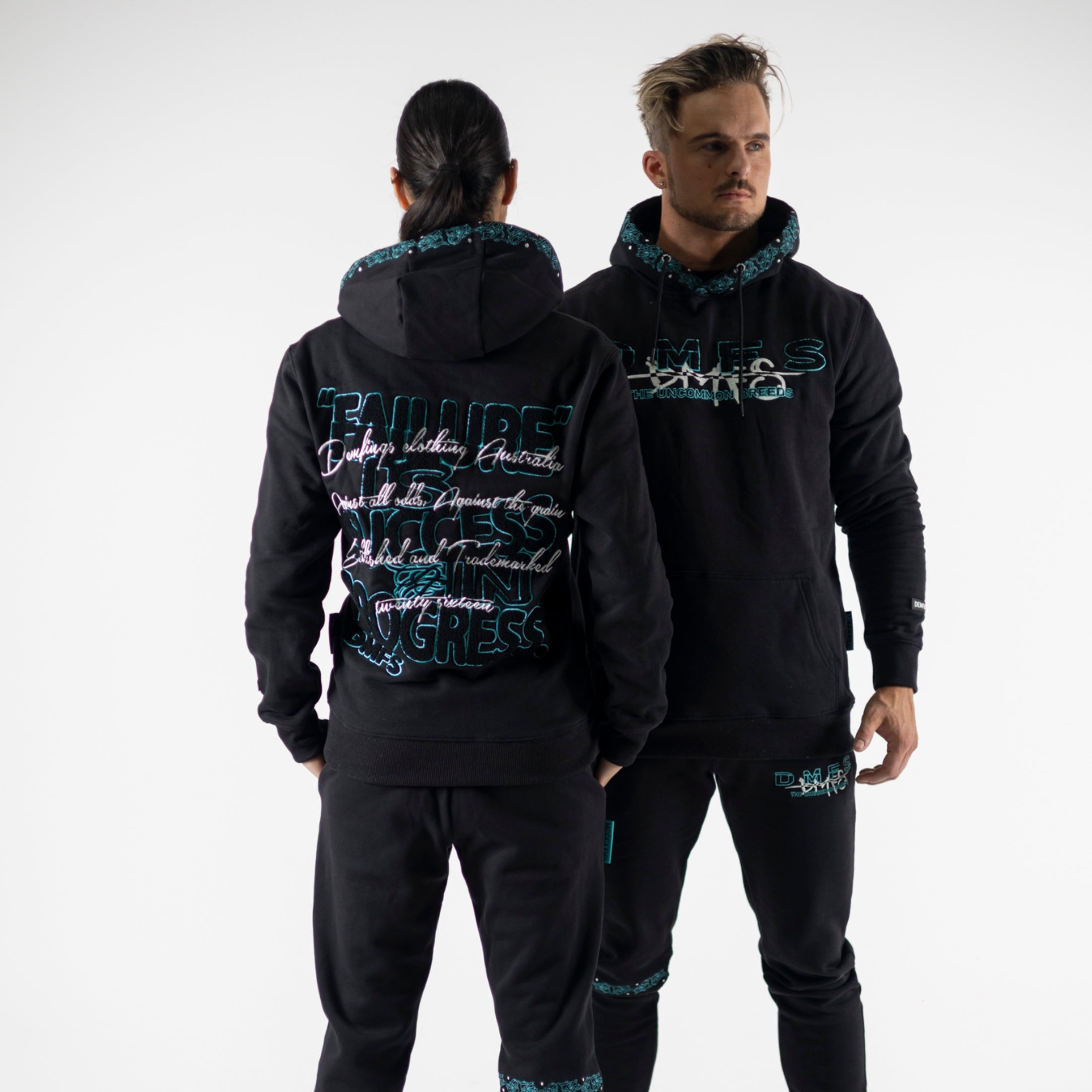 FAILURE IS SUCCESS "Neon Blue/BLK" Hoodie