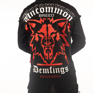 Uncommon Wolf - Red/BLK Longsleeve H-T