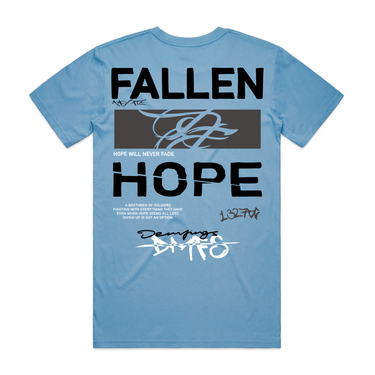 SLATE BLUE/BLK "FALLEN HOPE" T-Shirt