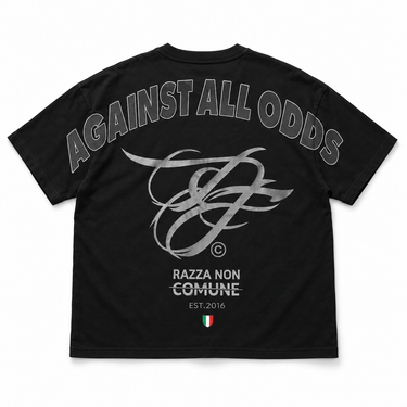 Against All Odds "BLK/BLK" Oversized Tee