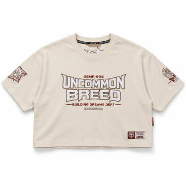 Building Dreams "Beige/Brown" Crop Tee