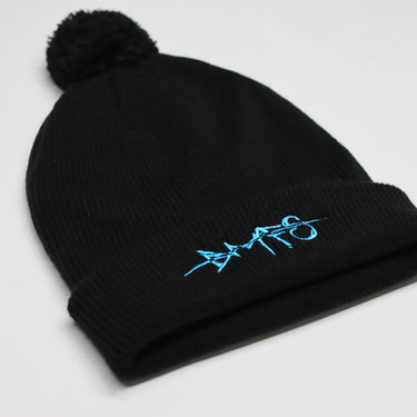 DMFS Pom Pom Beanie (BLK / BLUE)