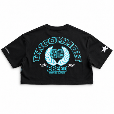 UNCMN 88 "BLK/BLU" Crop Tee