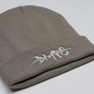 DMFS Cuffed Beanie (MUSHROOM / WHITE)