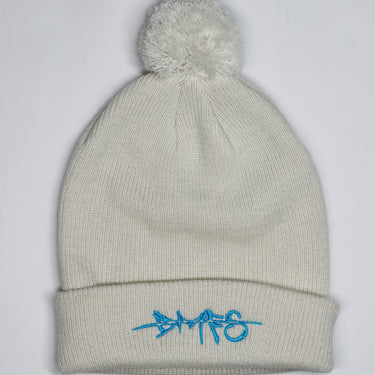 DMFS Pom Pom Beanie (ECRU / BLUE)
