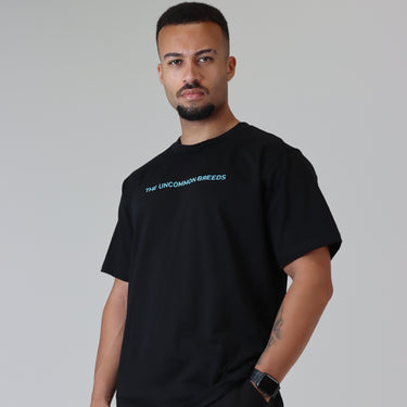 Uncommon Basics "BLK / Cyan" T-Shirt