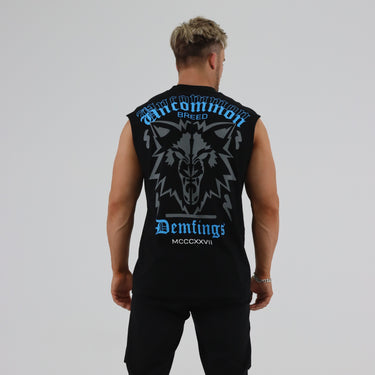 WOLF "BLK / BLUE / GREY" MUSCLE-TEE