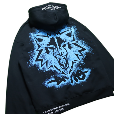 Spray Wolf "Blue" Hoodie