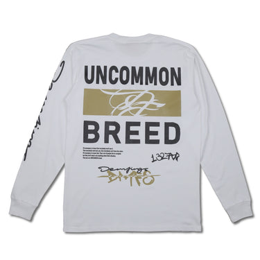 White/Gold/BLK "UNCMN/BREED" Longsleeve T