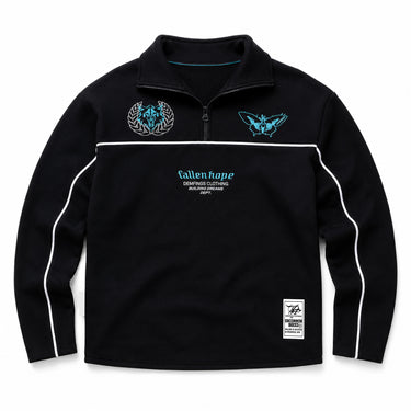 Fallen "BLK/Teal" Quarterzip Crewneck